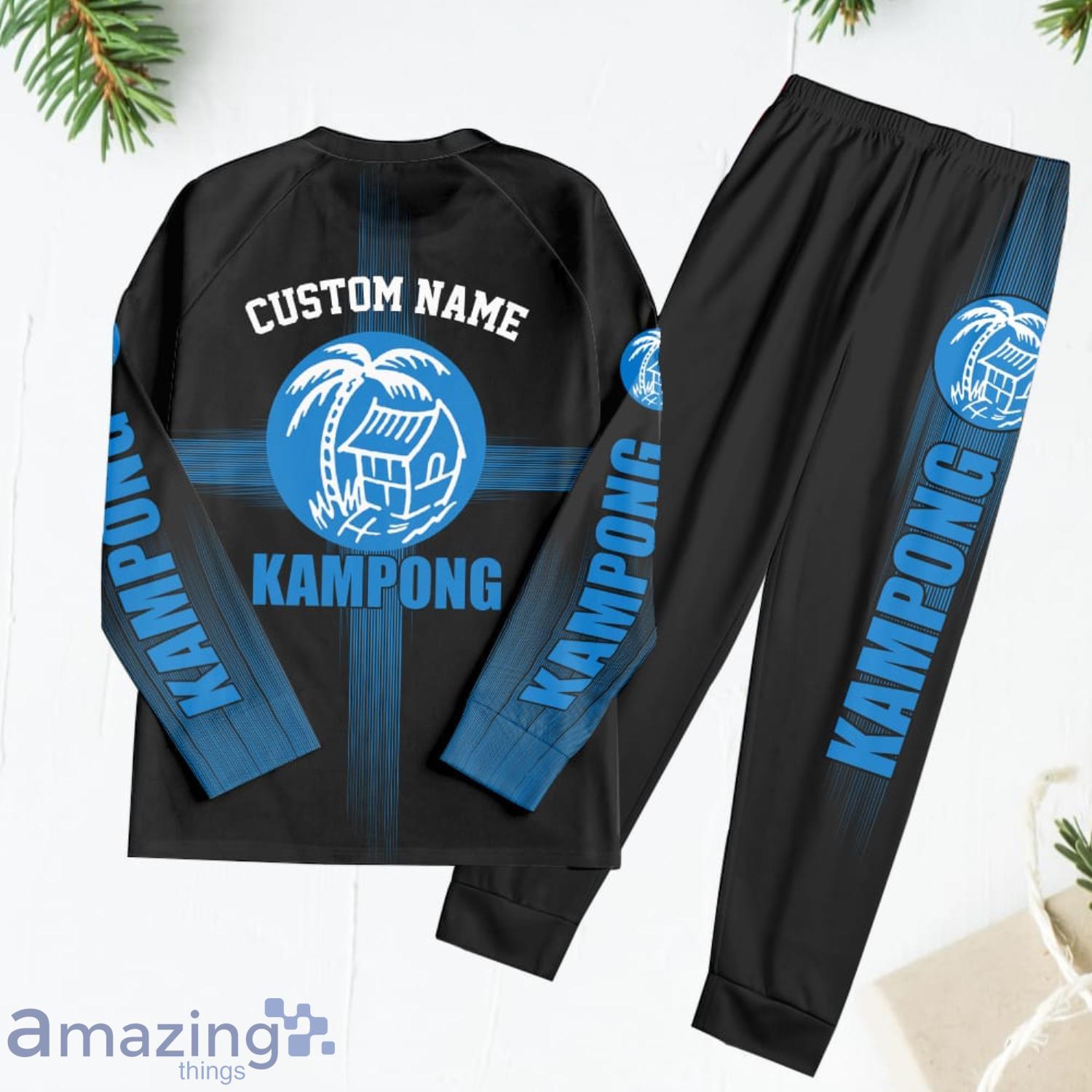 Kampong Cusom Name Pajamas Set Best Gift For Family image Kampong Cusom Name Pajamas Set Best Gift For Family Product Photo 3