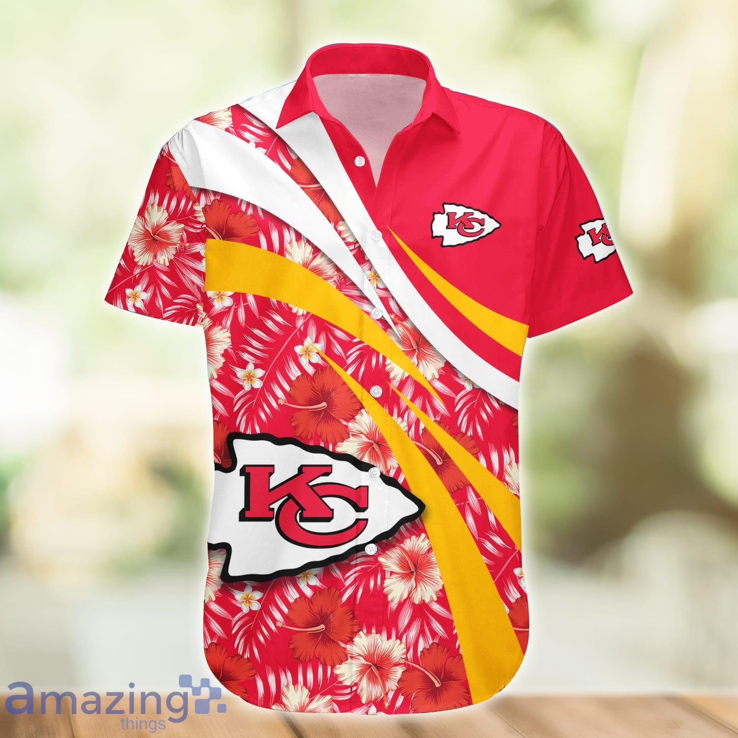 Kansas City Chiefs NFL Hibiscus Flower Pattern Aloha Hawaiian Shirt