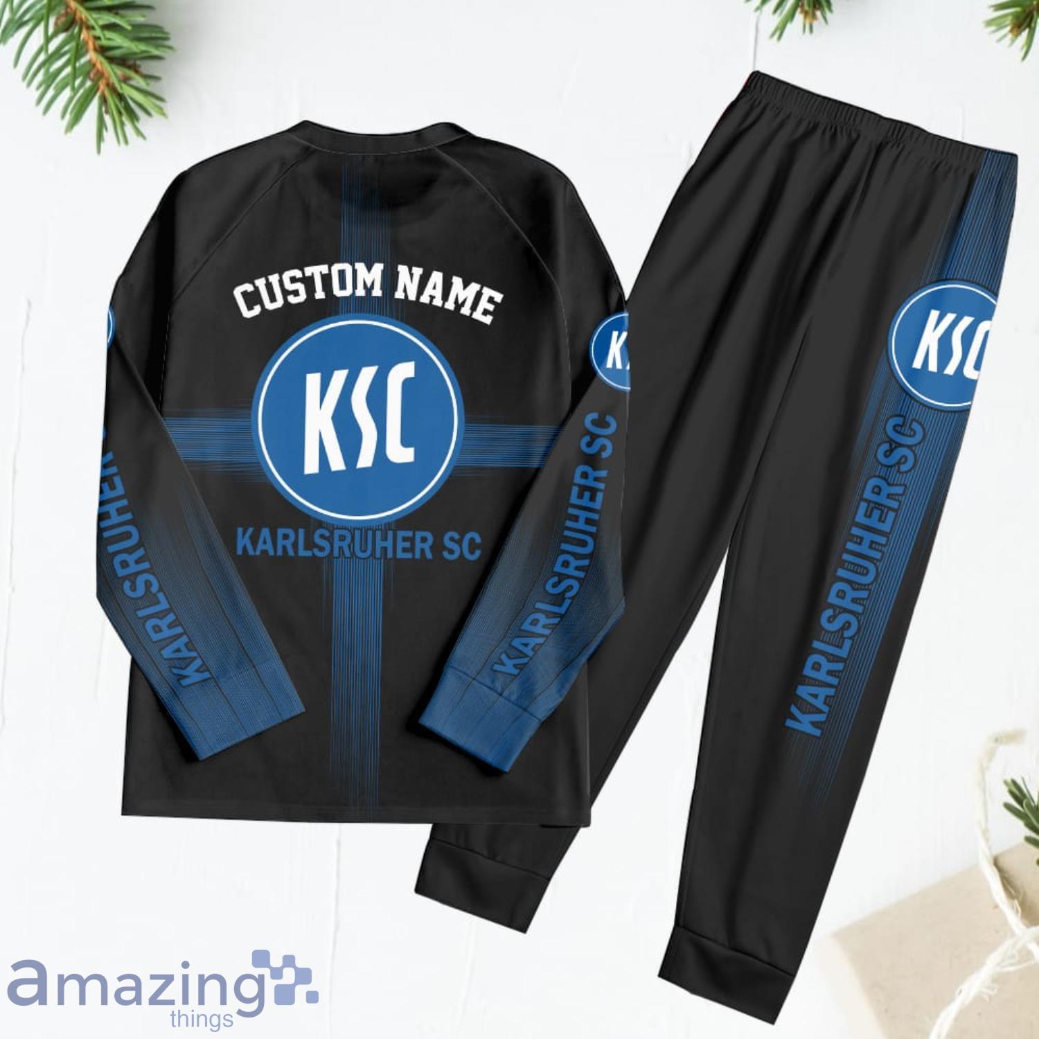 Karlsruher SC Cusom Name Pajamas Set Best Gift For Family image Karlsruher SC Cusom Name Pajamas Set Best Gift For Family Product Photo 3