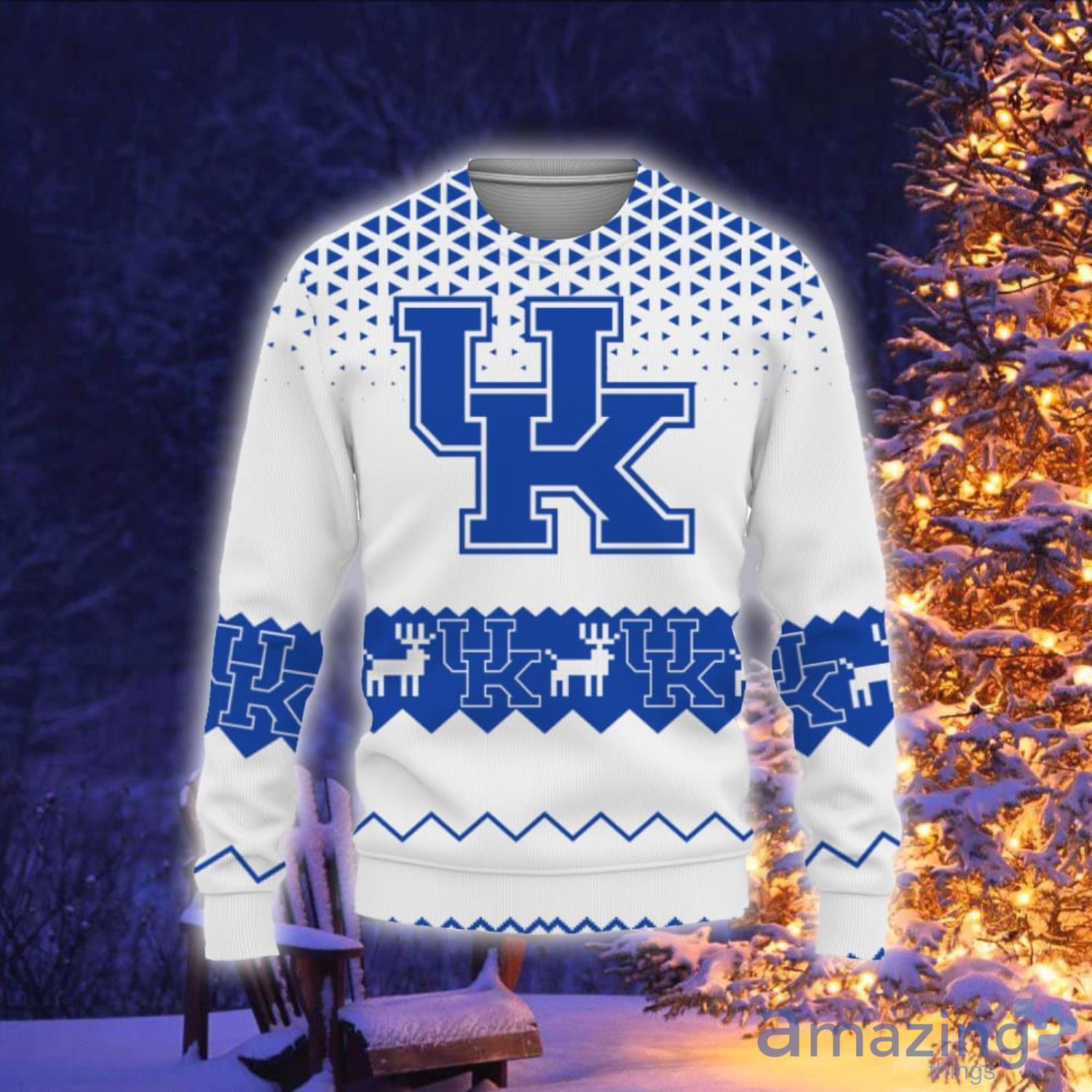 Kentucky Wildcats Sports Football American Vintage Christmas Pattern Ugly Christmas Sweater Product Photo 1