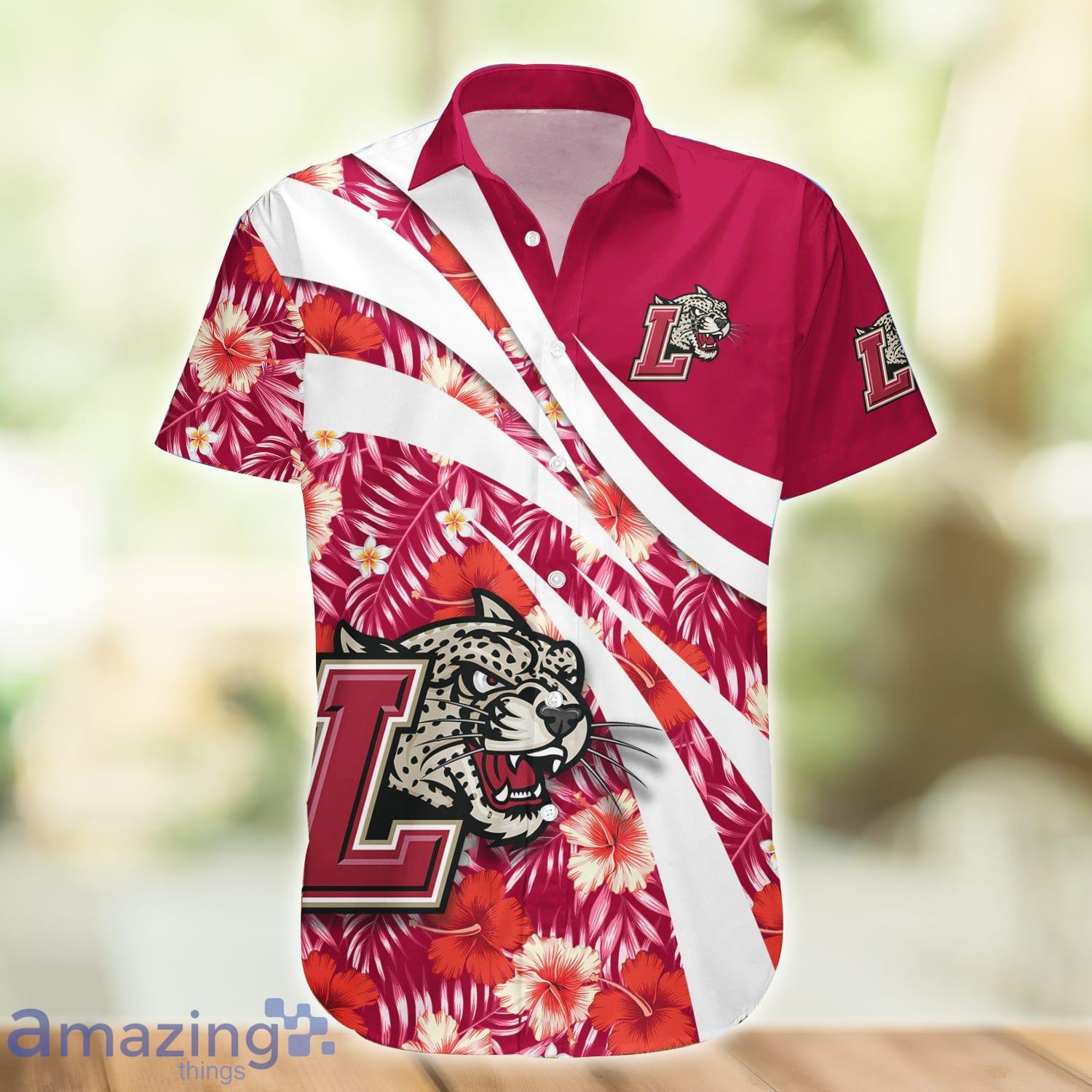 Lafayette Leopards NCAA Hibiscus Flower Pattern Aloha Hawaiian Shirt Product Photo 1