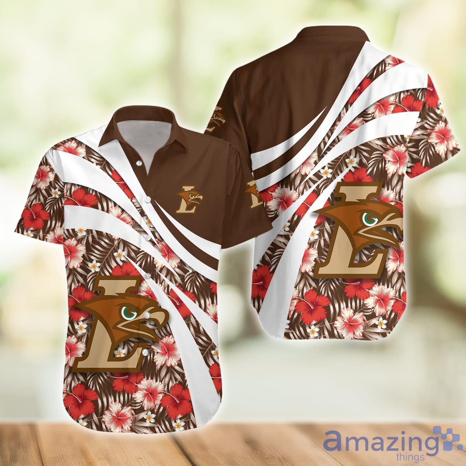 Lehigh Mountain Hawks NCAA Hibiscus Flower Pattern Aloha Hawaiian Shirt image Lehigh Mountain Hawks NCAA Hibiscus Flower Pattern Aloha Hawaiian Shirt Product Photo 2