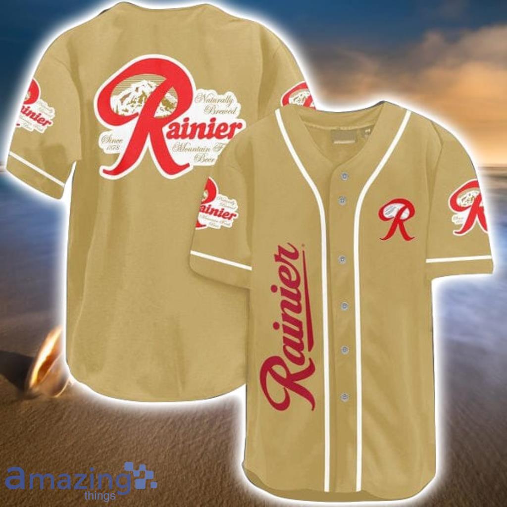 Light Brown Rainier Beer Baseball Jersey Shirt Gift For Men And Women