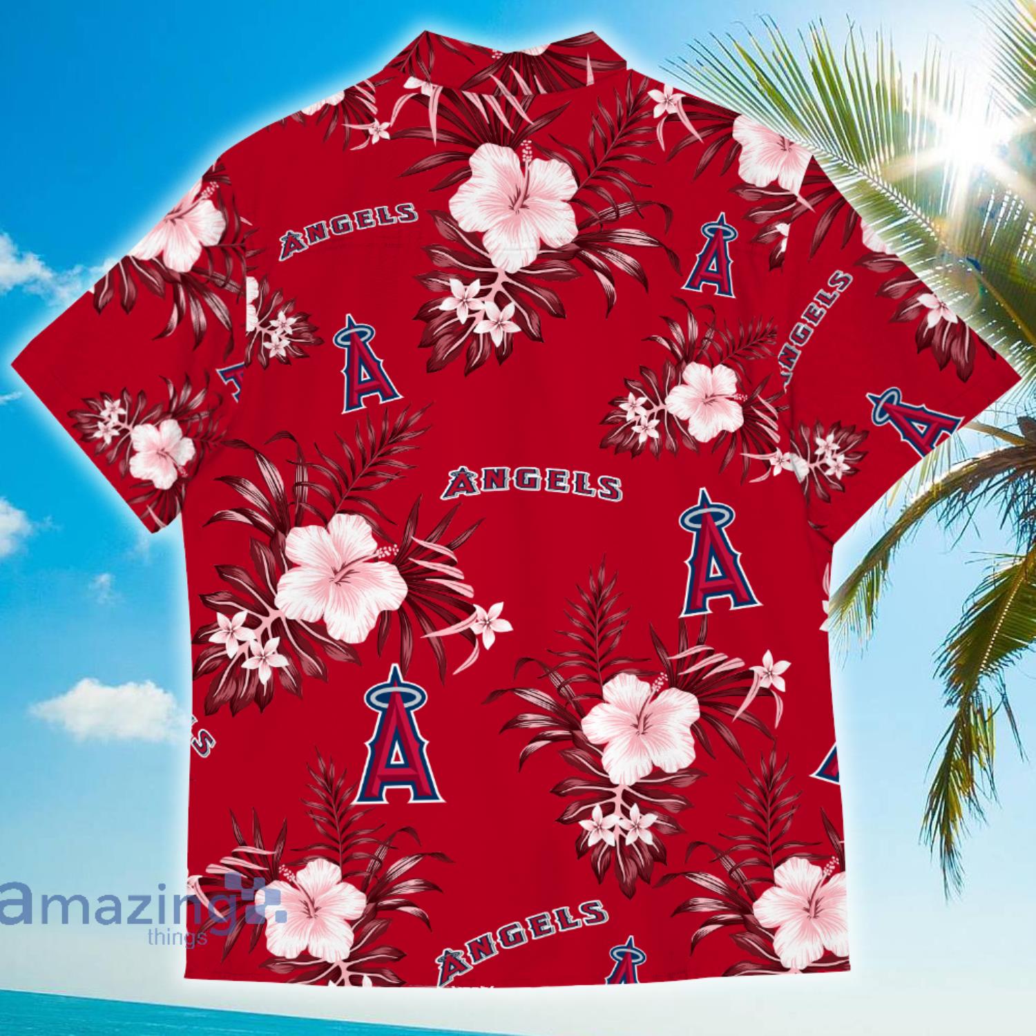 MLB Los Angeles Angels Tropical Hibiscus Hawaiian Shirt For Sport Fans