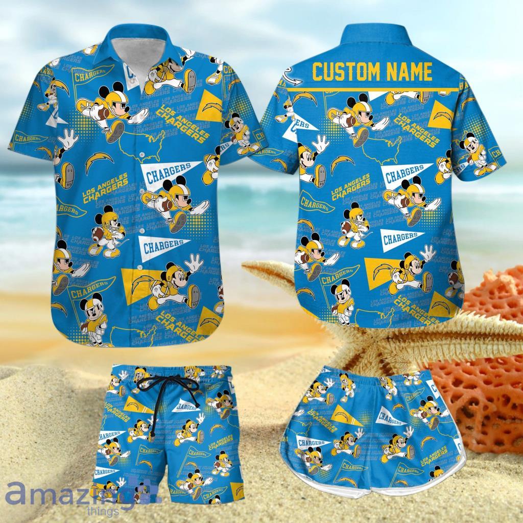 Los Angeles Chargers 3D Personalized Hawaii Shirt And Shorts Gift For Men  And Women