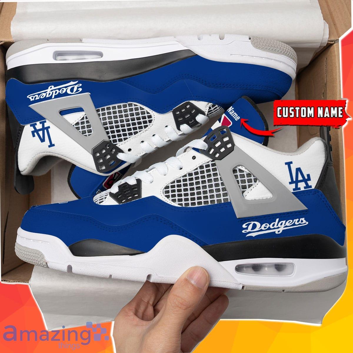 Los Angeles Dodgers Personalized Air Jordan 4 Sneakers Best Gift For Men And Women Product Photo 1