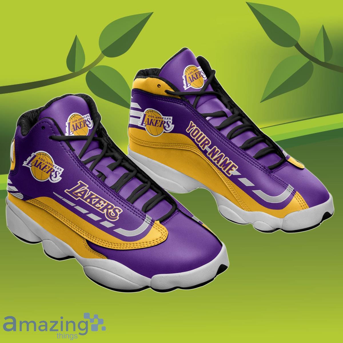 Shoes Lakers Jordan 13 Custom Name Shoes