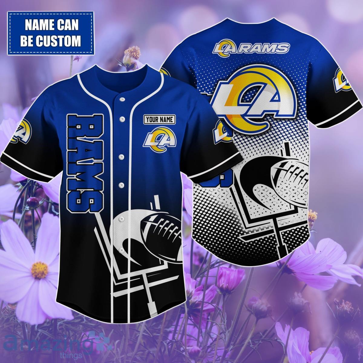 Los Angeles Rams Custom Name And Number Baseball Jersey NFL Shirt Fan Gifts