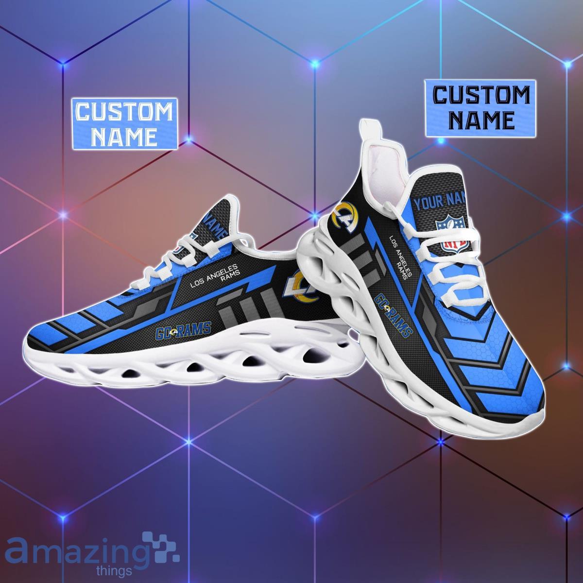 Los Angeles Rams Max Soul Sneakers Custom Name Running Shoes For