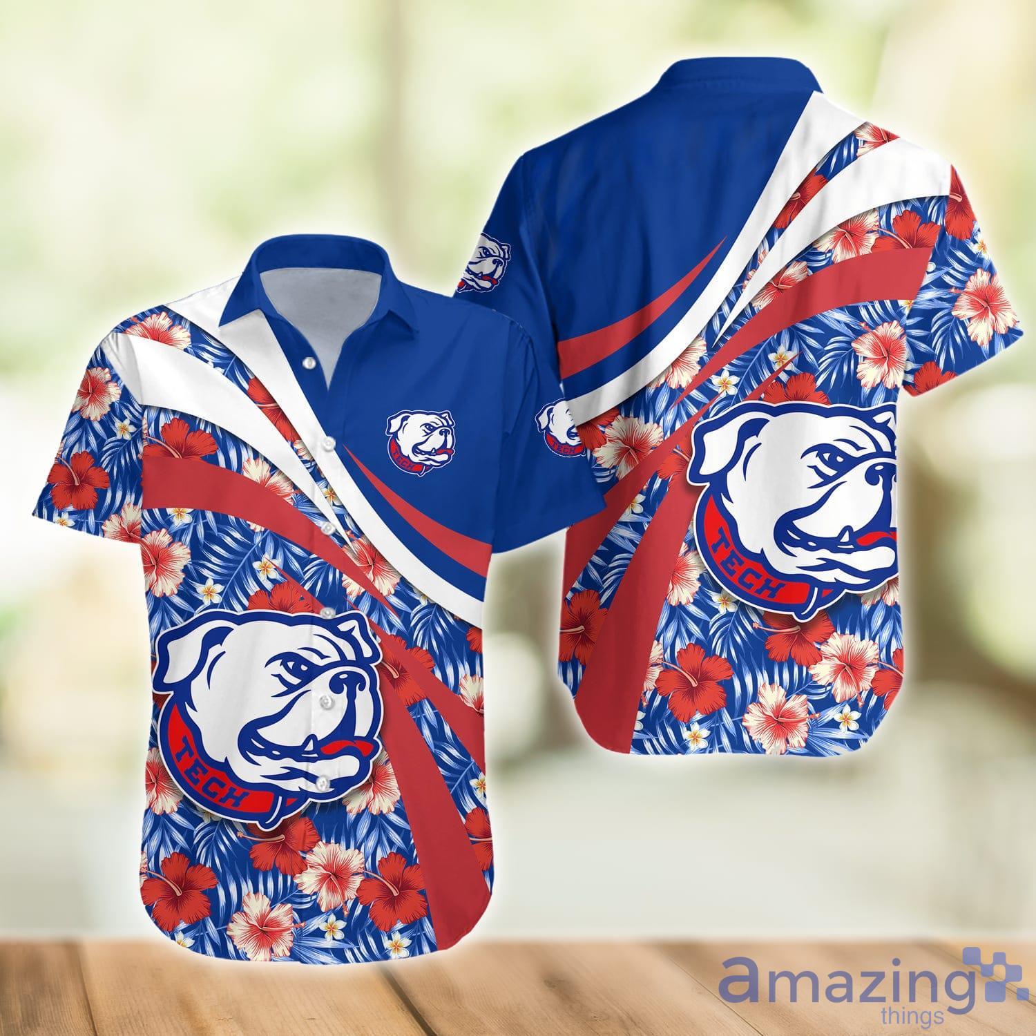 Louisiana Tech Bulldogs NCAA Hibiscus Flower Pattern Aloha Hawaiian Shirt