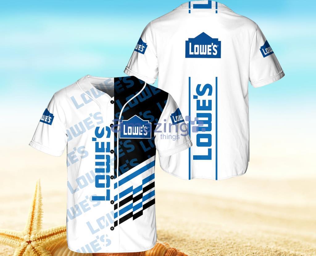 Lowe's Logo White Baseball Jersey Shirt Gift For Men And Women Product Photo 1