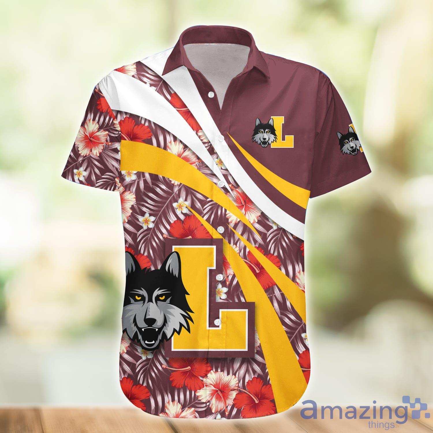 Loyola Ramblers NCAA Hibiscus Flower Pattern Aloha Hawaiian Shirt Product Photo 1