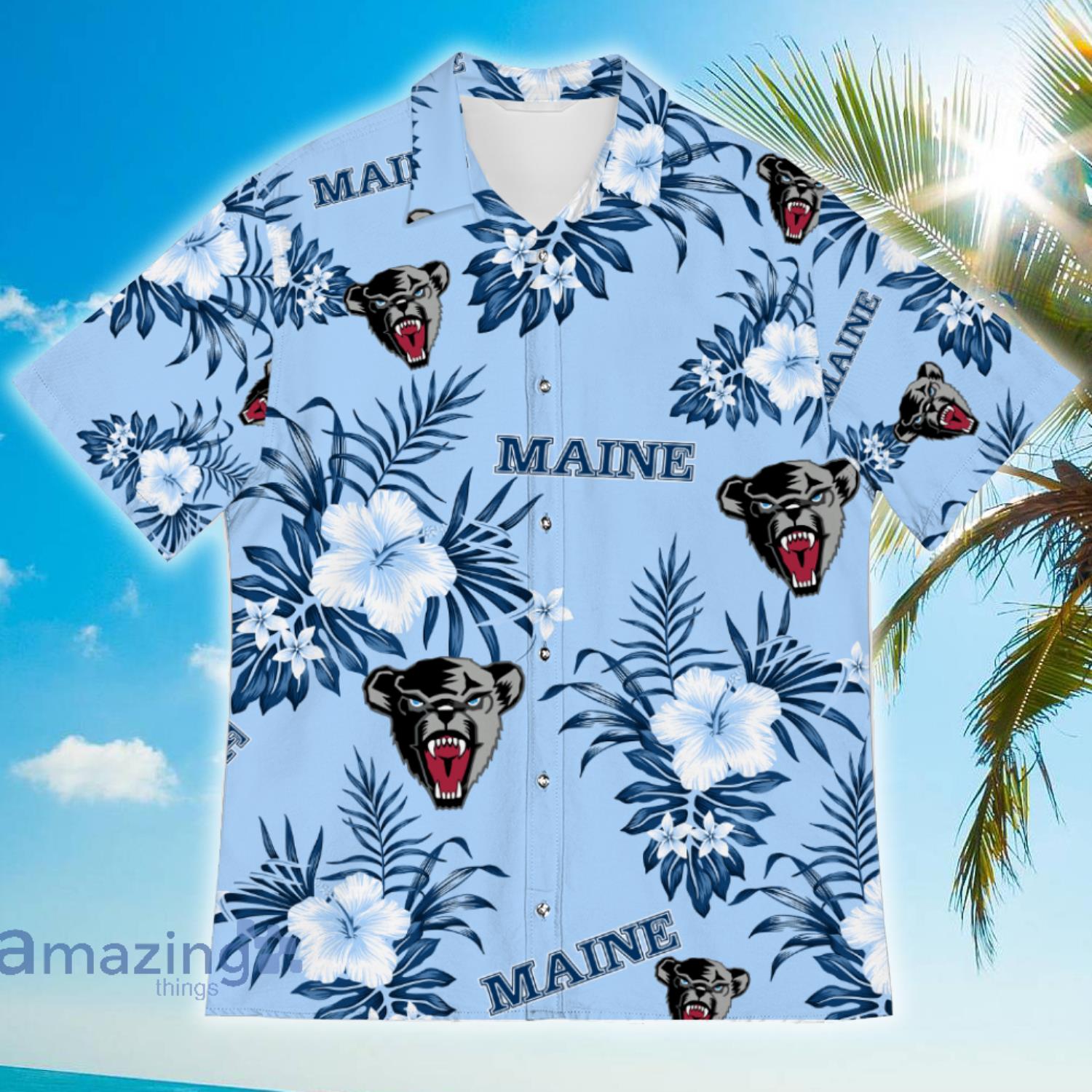 Black & Yellow Hibiscus Ladies Aloha Shirt