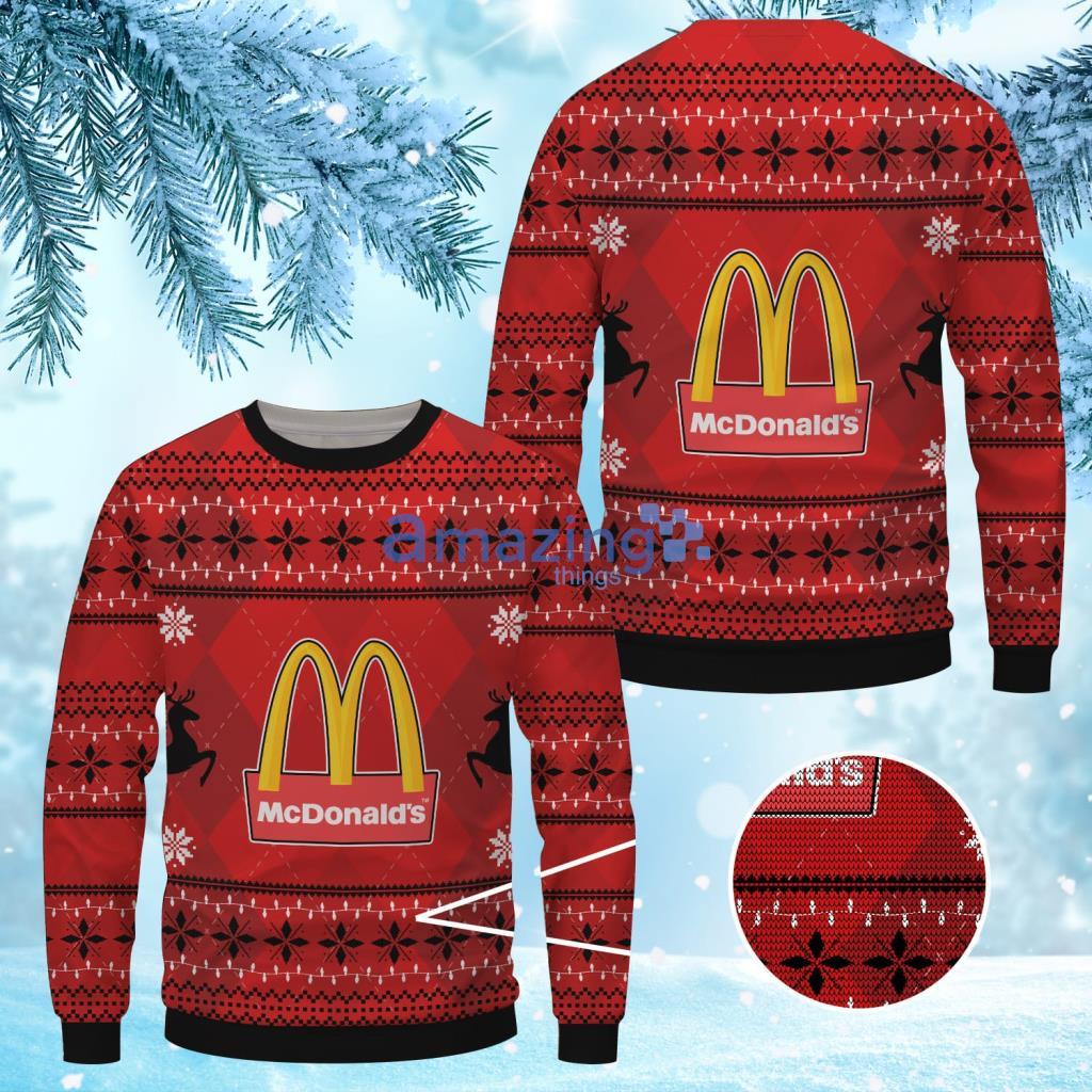 Mcdonald's Christmas Ugly Sweater 3D Gift For Men And Women image Mcdonald's Christmas Ugly Sweater 3D Gift For Men And Women Product Photo 1