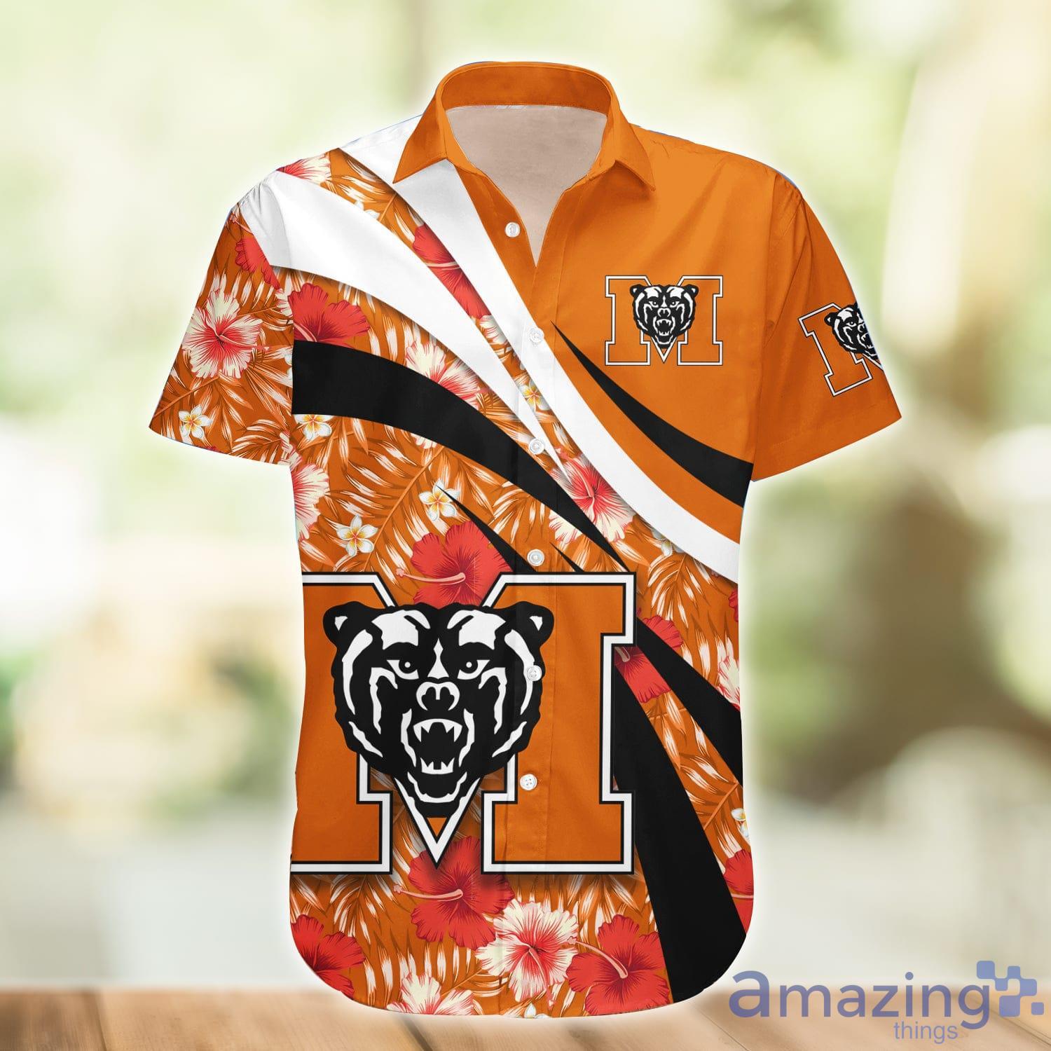 Mercer Bears NCAA Hibiscus Flower Pattern Aloha Hawaiian Shirt Product Photo 1