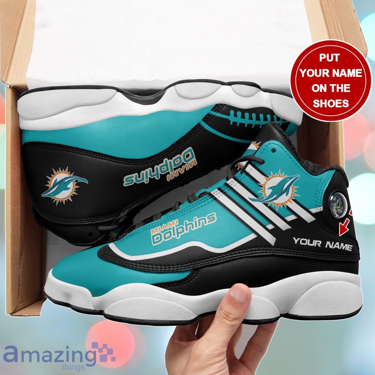 Miami Dolphins Air Jordan 13 Sneakers Shoes Custom Name