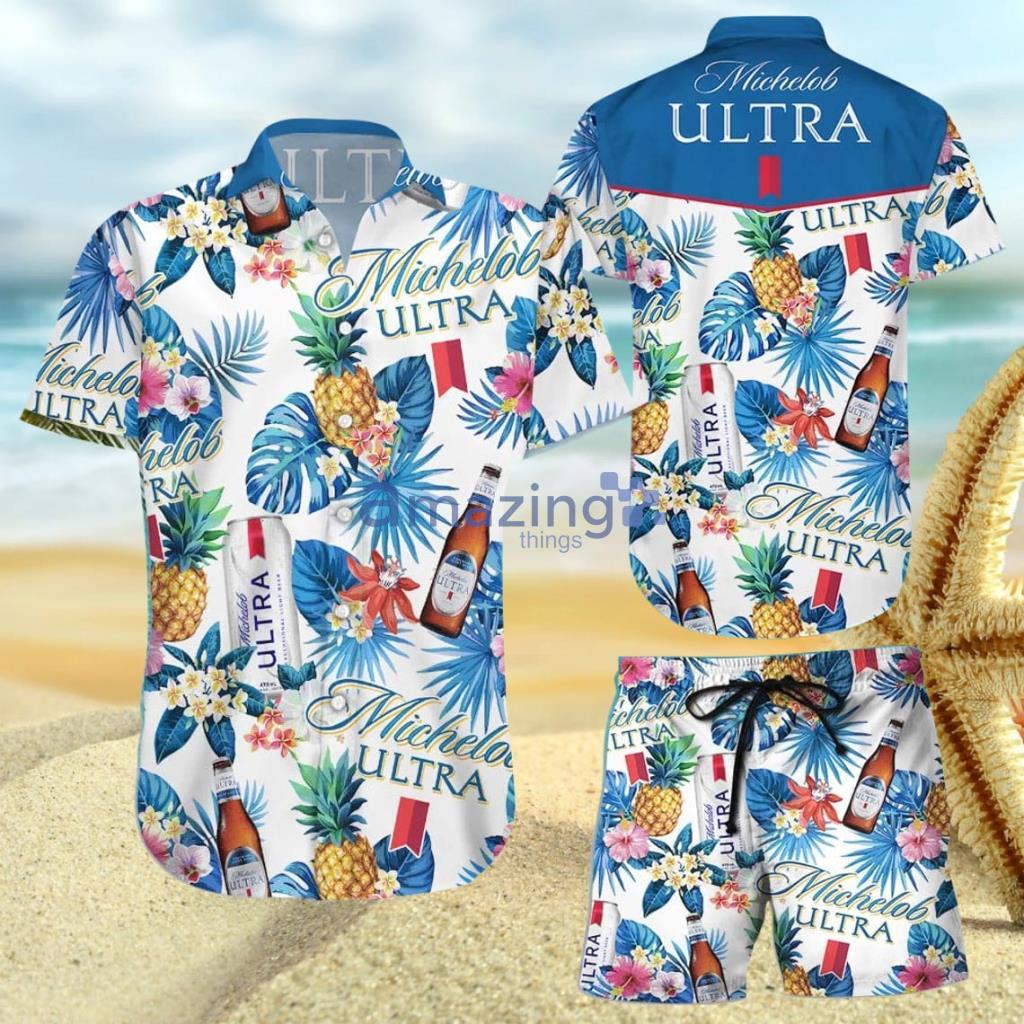 Michelob Ultra Beer Summer Hawaiian Shirt And Short Gift For Men And Women Product Photo 1 Michelob Ultra Beer Summer Hawaiian Shirt And Short Gift For Men And Women Product Photo 1