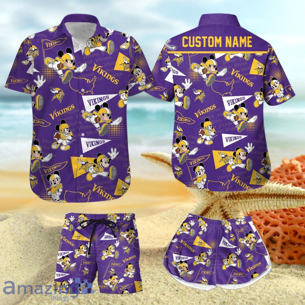 Minnesota Vikings Custom Name Hawaiian Shirt - Trendy Aloha