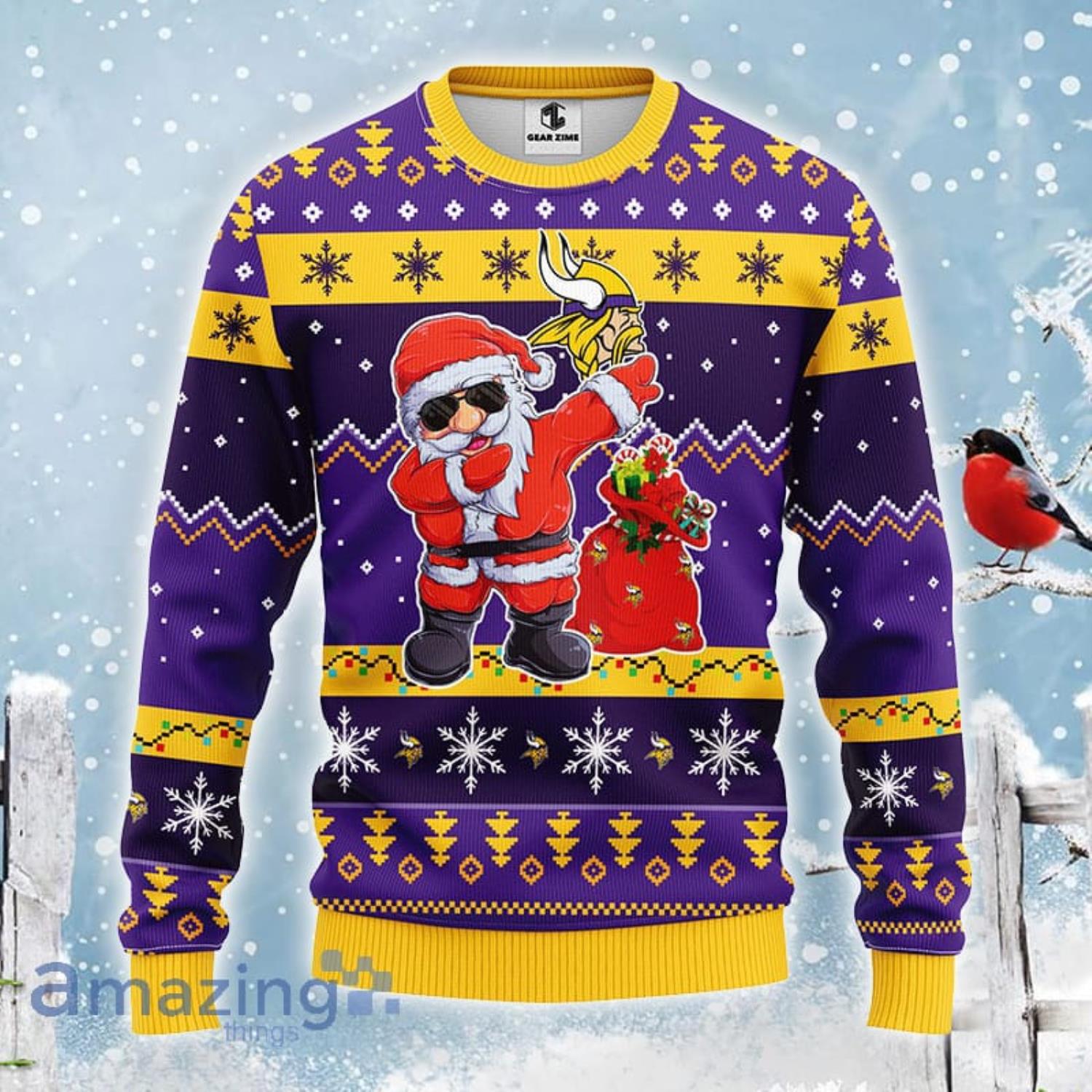 Minnesota Vikings NFL Santa Claus Christmas Shirt