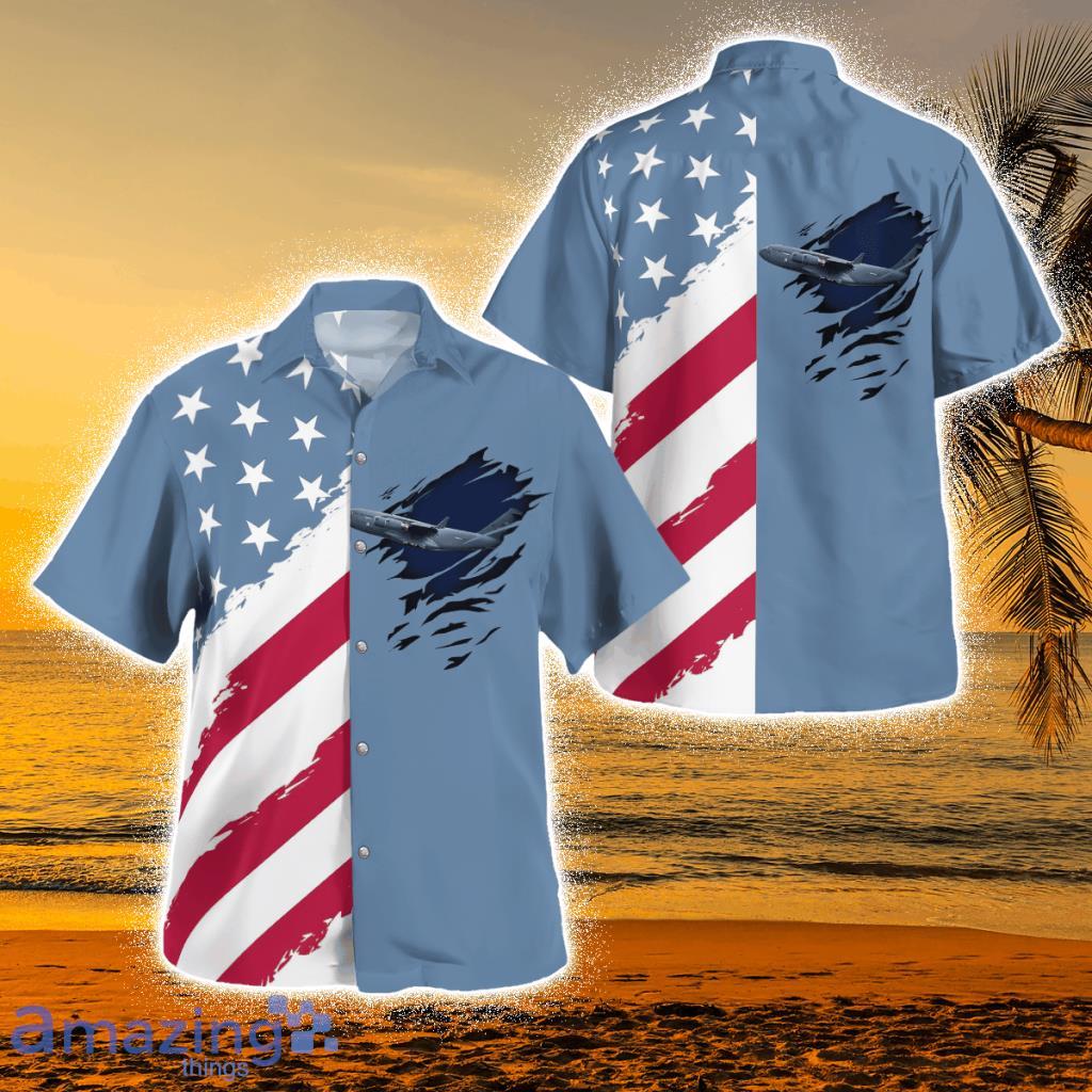 Mississippi Air National Guard 172nd Airlift Wing Boeing C-17 Globemaster Iii 4th Of July Tropical Hawaiian Shirt Product Photo 1