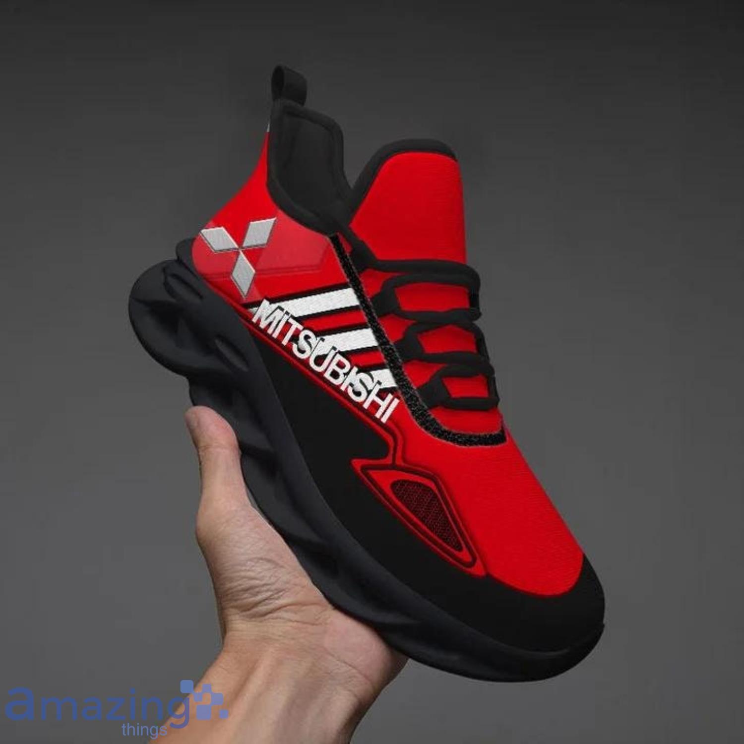 Mitsubishi Max Soul Shoes Running Sneakers For Mitsubishi Car Lovers White Striped image Mitsubishi Max Soul Shoes Running Sneakers For Mitsubishi Car Lovers White Striped Product Photo 3