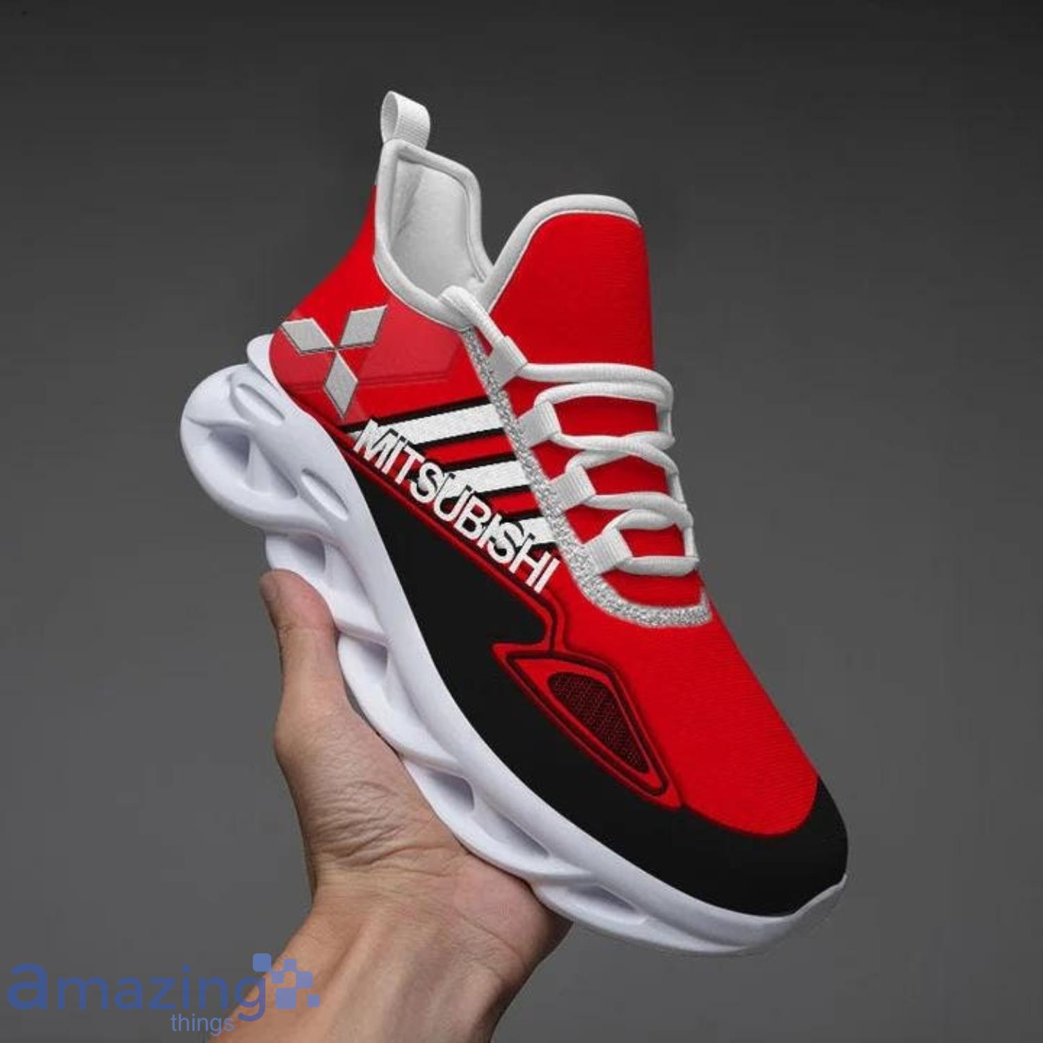 Mitsubishi Max Soul Shoes Running Sneakers For Mitsubishi Car Lovers White Striped image Mitsubishi Max Soul Shoes Running Sneakers For Mitsubishi Car Lovers White Striped Product Photo 4