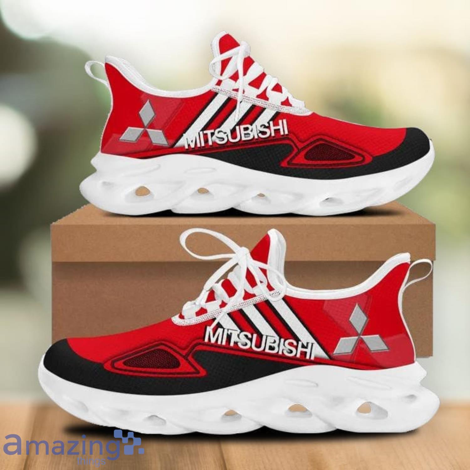 Mitsubishi Max Soul Shoes Running Sneakers For Mitsubishi Car Lovers White Striped Product Photo 1 Mitsubishi Max Soul Shoes Running Sneakers For Mitsubishi Car Lovers White Striped Product Photo 1
