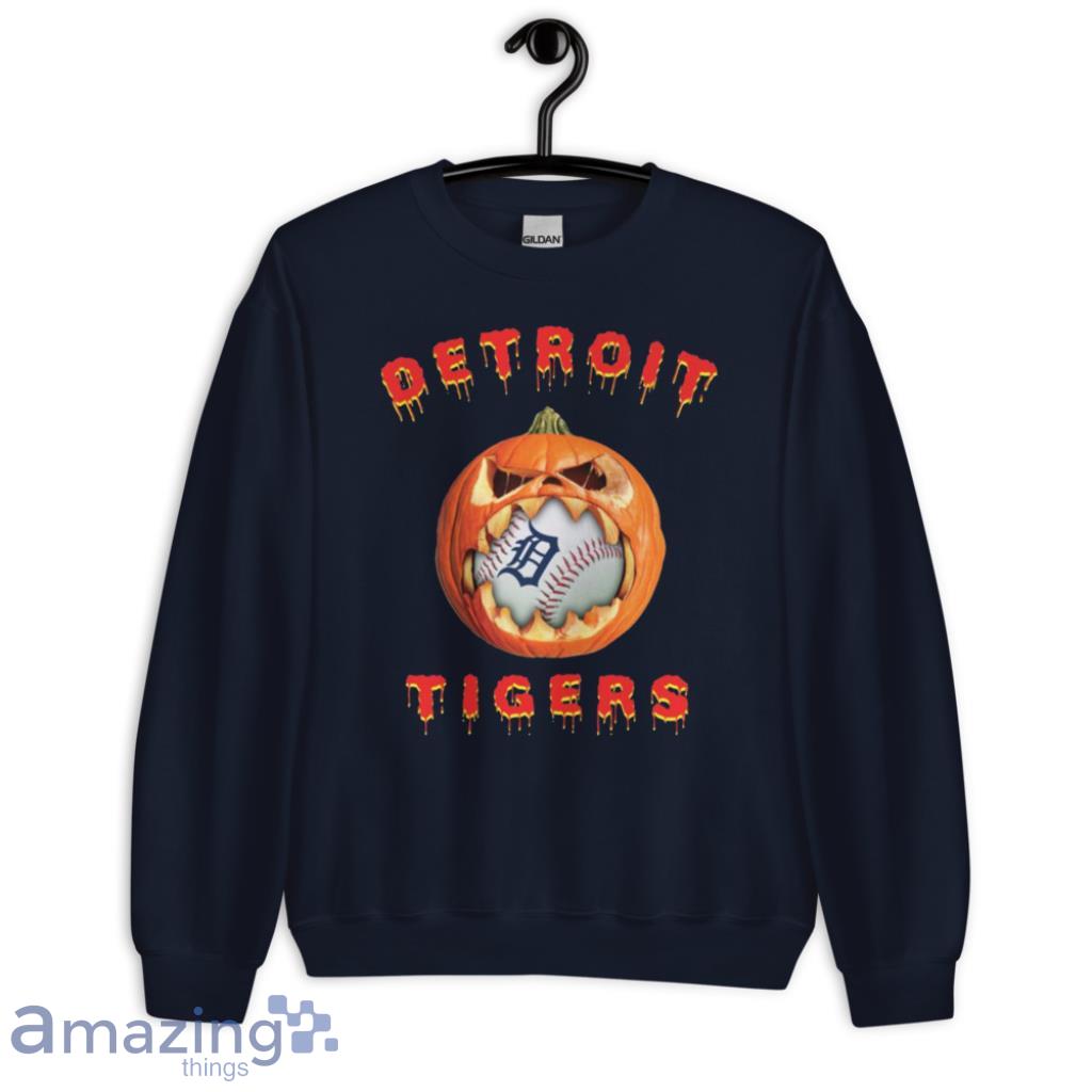 MLB Detroit Tigers Halloween Pumpkin Baseball Sports T Shirt