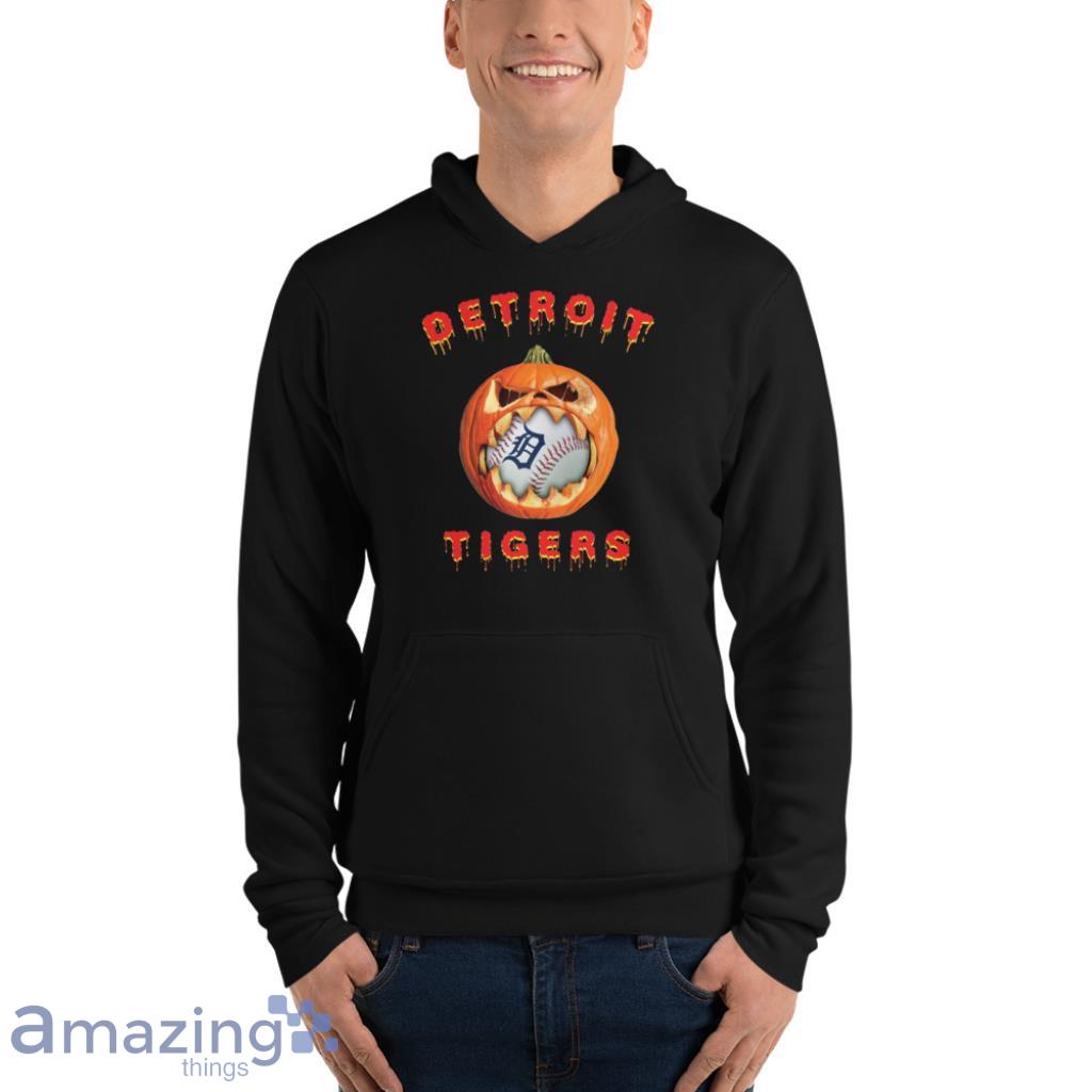 MLB Detroit Tigers Halloween Pumpkin Baseball Sports T Shirt