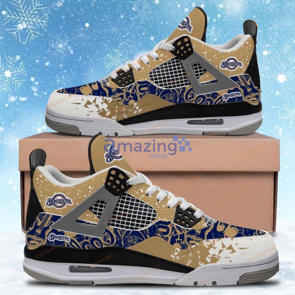 Milwaukee Brewers Air Jordan 4 Sneakers Shoes For Men And Women