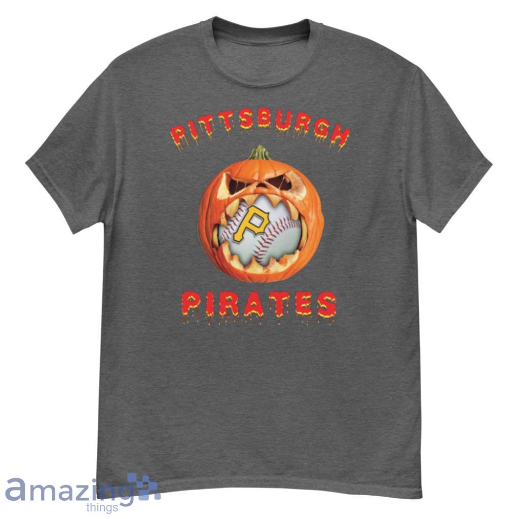 MLB Pittsburgh Pirates Halloween Pumpkin Baseball Sports T Shirt