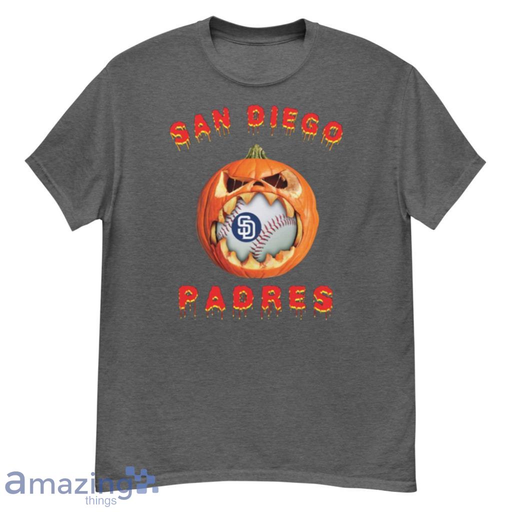 MLB San Diego Padres Halloween Pumpkin Baseball Sports T Shirt Product Photo 1