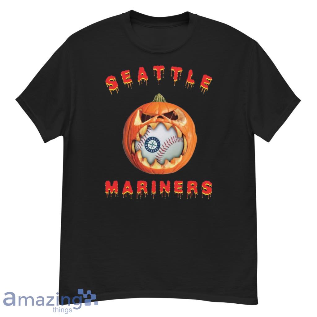 MLB Seattle Mariners Halloween Pumpkin Baseball Sports T Shirt