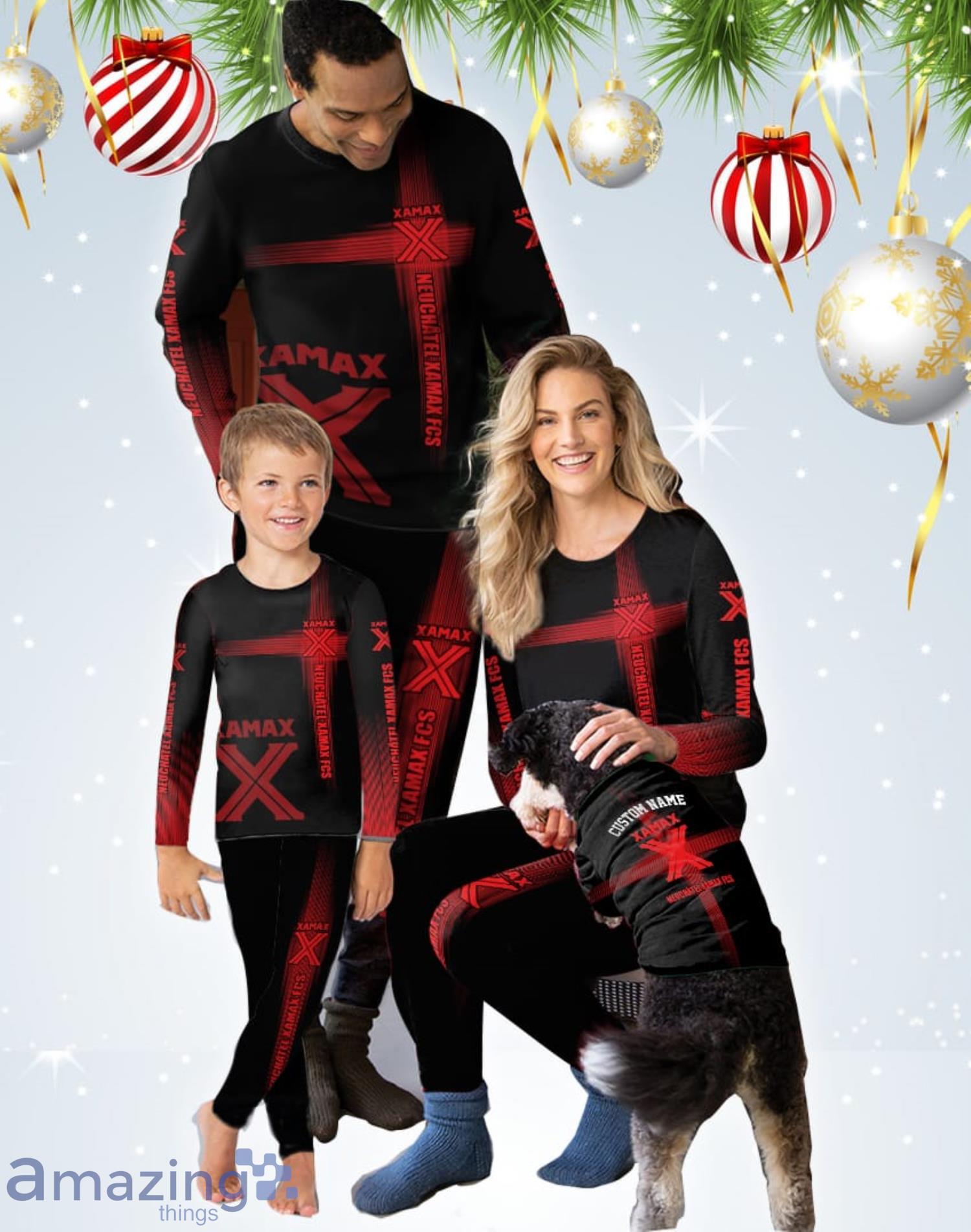 Neuchatel Xamax FCS Cusom Name Pajamas Set Best Gift For Family image Neuchatel Xamax FCS Cusom Name Pajamas Set Best Gift For Family Product Photo 2