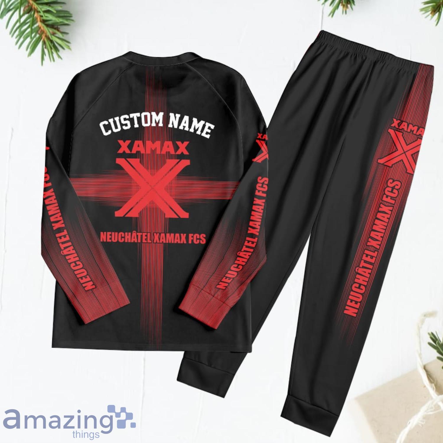 Neuchatel Xamax FCS Cusom Name Pajamas Set Best Gift For Family image Neuchatel Xamax FCS Cusom Name Pajamas Set Best Gift For Family Product Photo 3