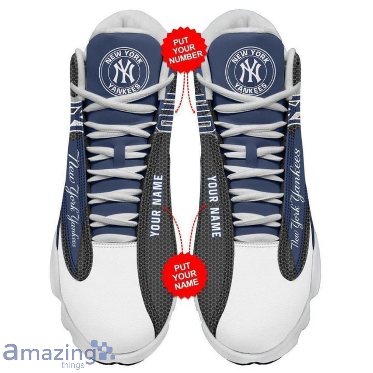 New York Yankees Jordan 13 Sneakers Custom Name Style Gift For