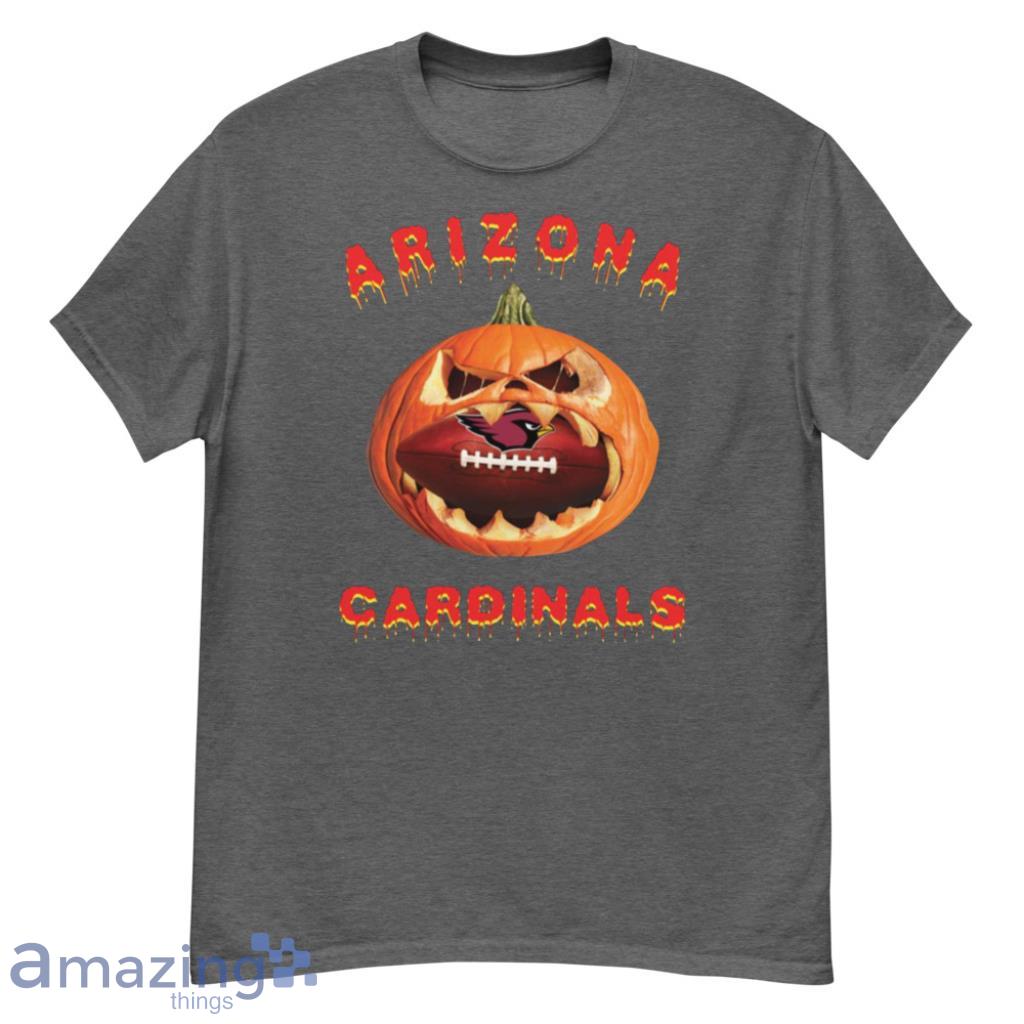 NFL Arizona Cardinals Halloween Pumpkin Football Sports T Shirt Product Photo 1