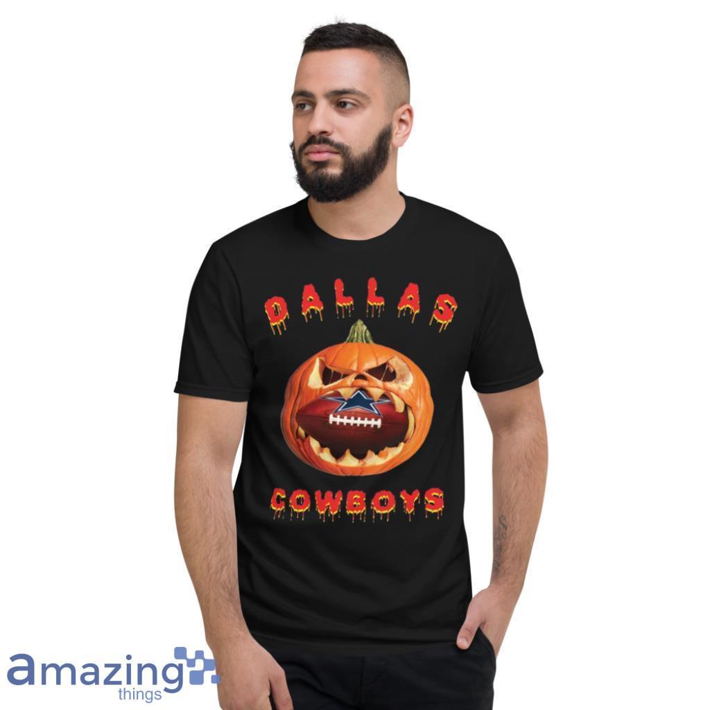 NFL Dallas Cowboys Halloween Pumpkin Football Sports T Shirt image NFL Dallas Cowboys Halloween Pumpkin Football Sports T Shirt Product Photo 4