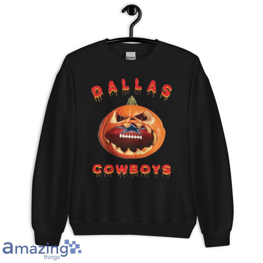 NFL Dallas Cowboys Halloween Pumpkin Football Sports T Shirt image NFL Dallas Cowboys Halloween Pumpkin Football Sports T Shirt Product Photo 6