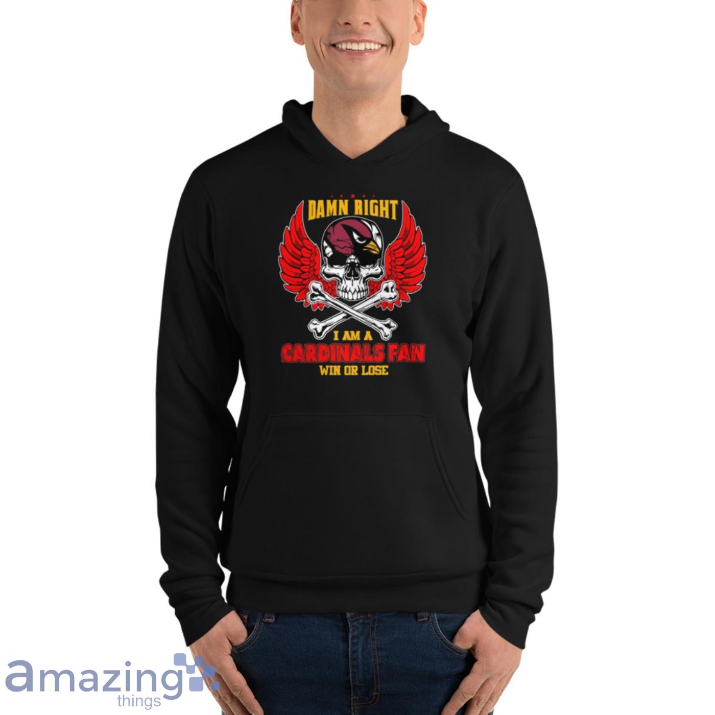 Cardinals Football Hoodie Grey/ Black Hoodie Sports Fan 