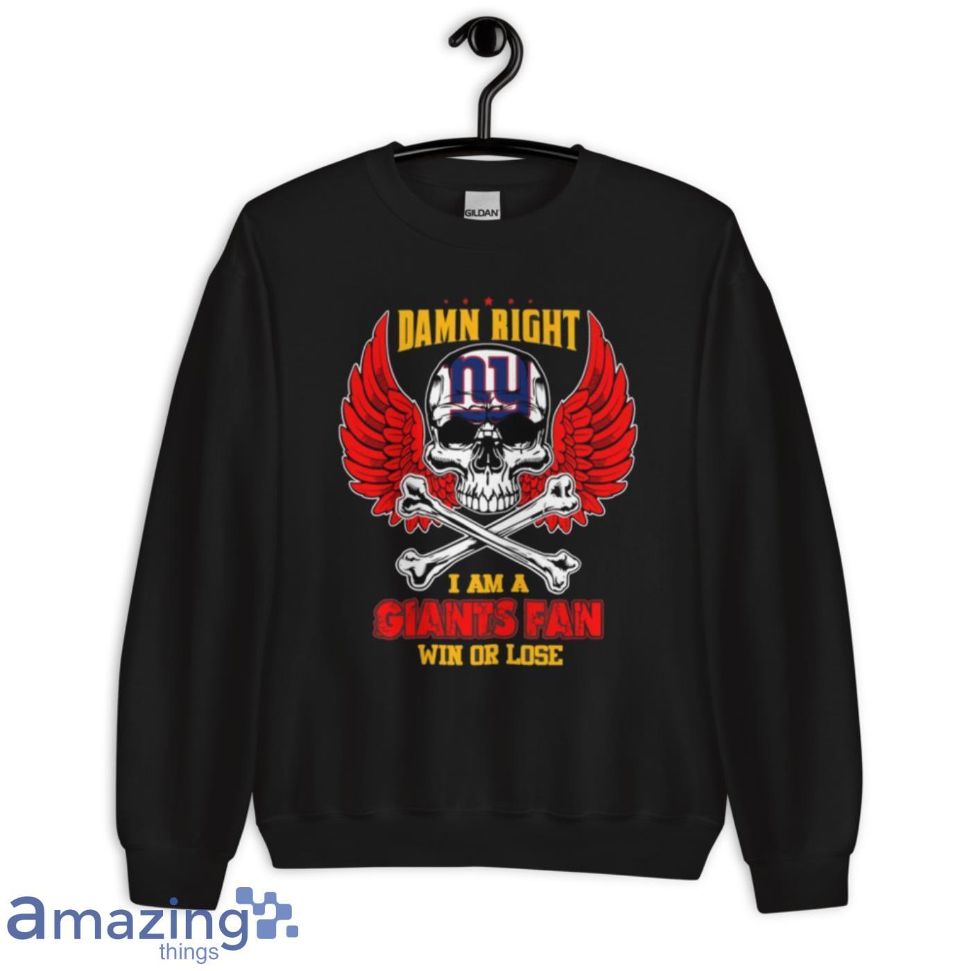 New York NY Giants NFL Blue Hoodie Skull Sweatshirt Youth Size