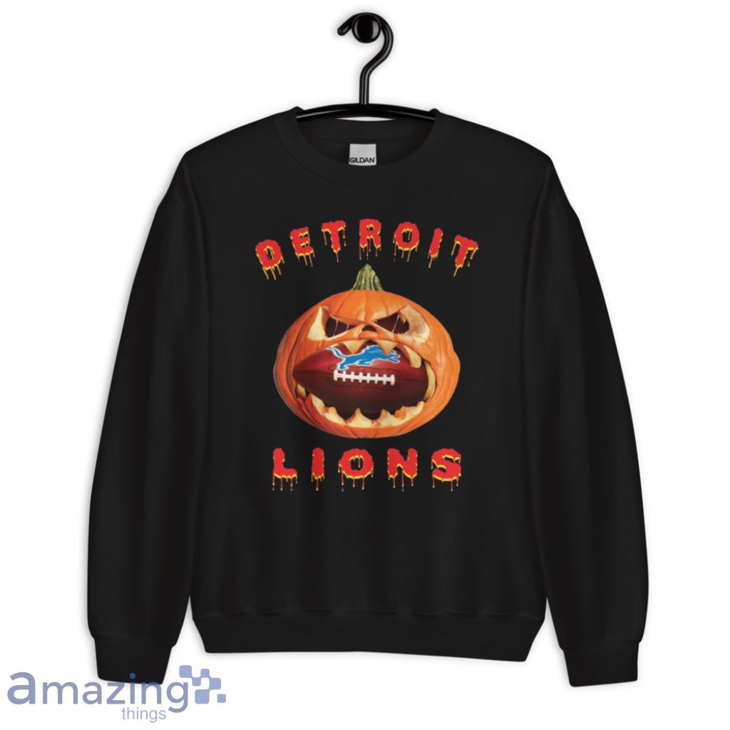 NFL Detroit Lions Halloween Pumpkin Football Sports T Shirt