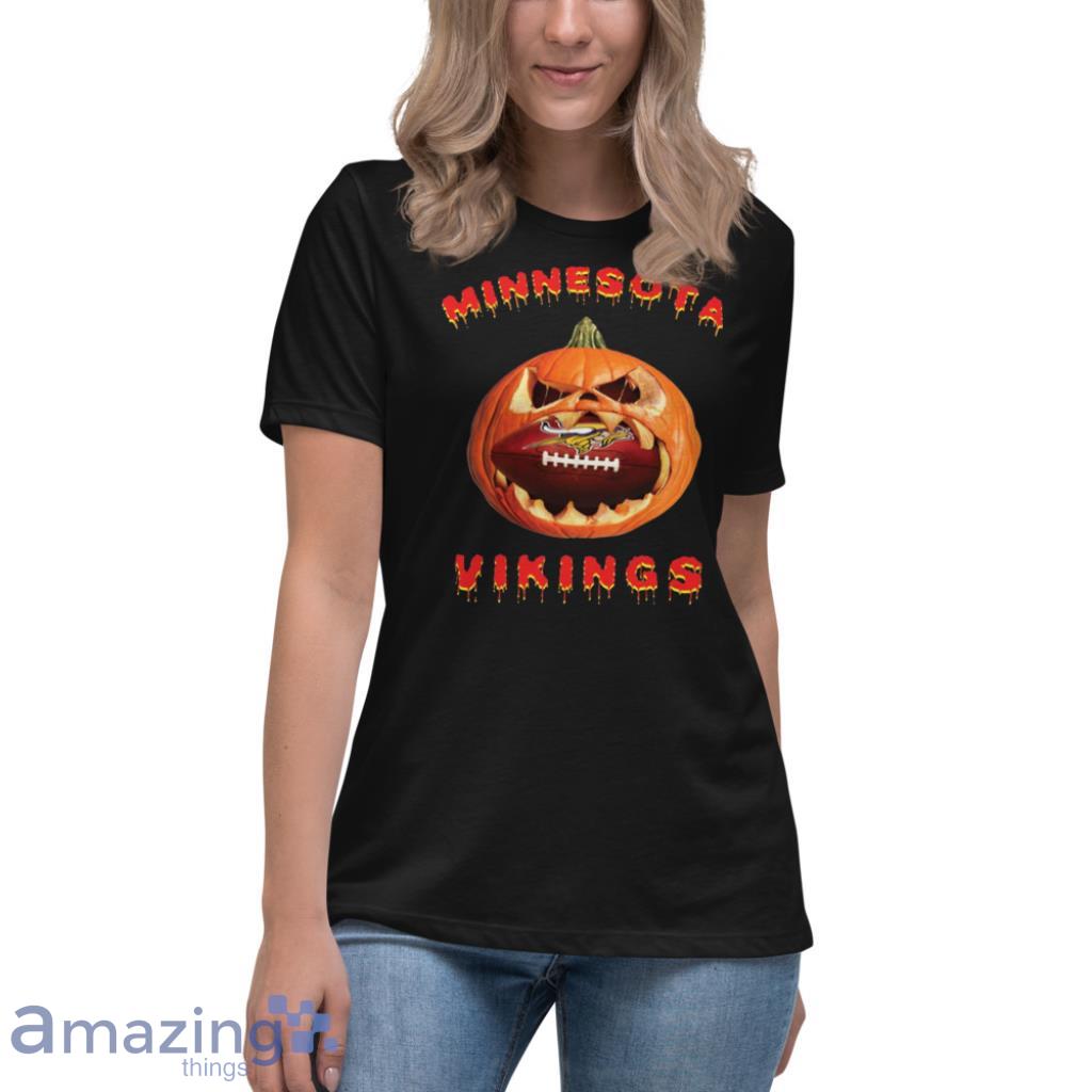 NFL Minnesota Vikings Halloween Pumpkin Football Sports T Shirt