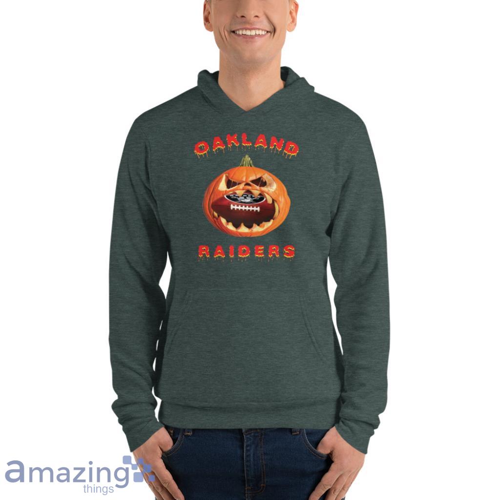 NFL Oakland Raiders Halloween Pumpkin Football Sports T Shirt image NFL Oakland Raiders Halloween Pumpkin Football Sports T Shirt Product Photo 7