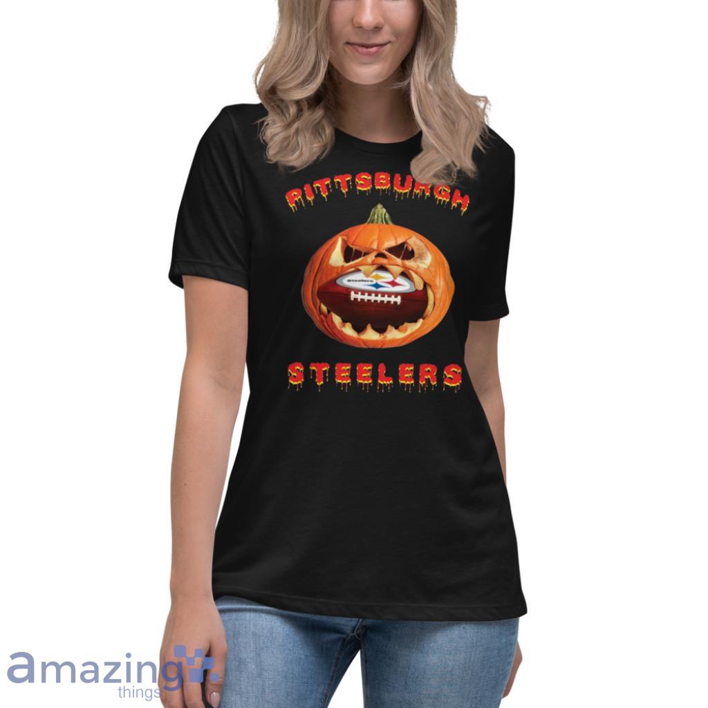 NFL Pittsburgh Steelers Halloween Pumpkin Football Sports T Shirt