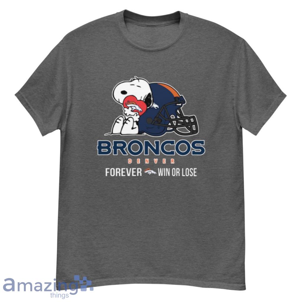 NFL The Peanuts Movie Snoopy Forever Win Or Lose Football Denver Broncos T Shirt Product Photo 1