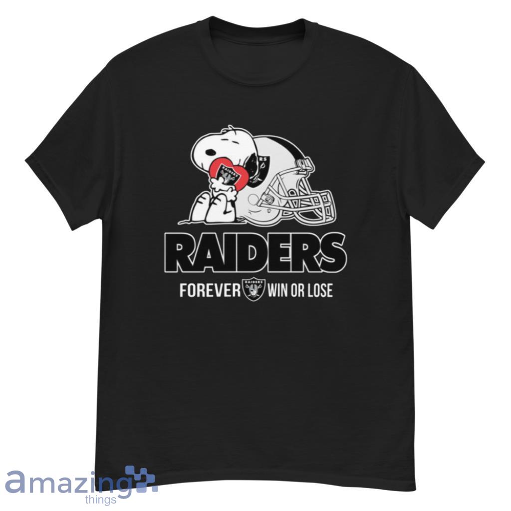 NFL The Peanuts Movie Snoopy Forever Win Or Lose Football Oakland Raiders T  Shirt