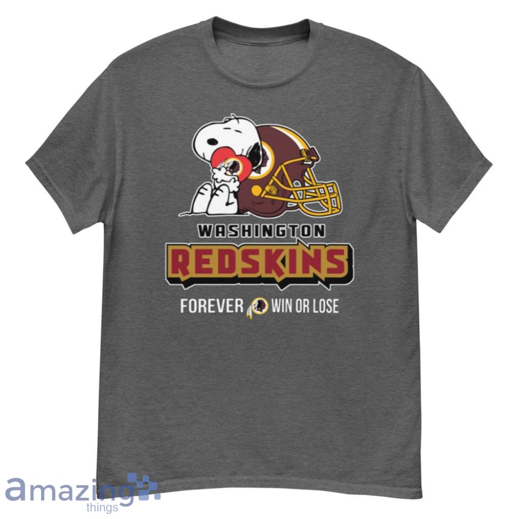 NFL The Peanuts Movie Snoopy Forever Win Or Lose Football Washington Redskins T Shirt Product Photo 1