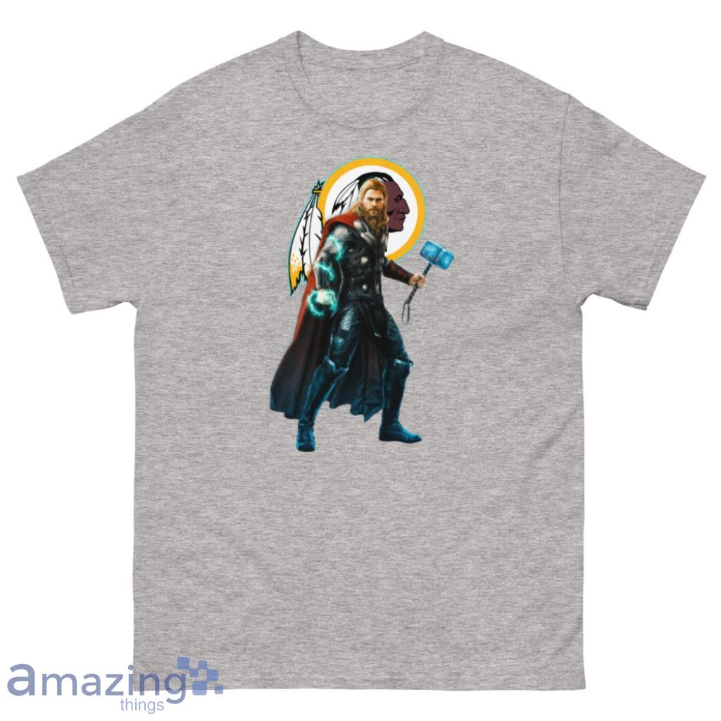 NFL Thor Avengers Endgame Football Washington Redskins T Shirt Product Photo 1