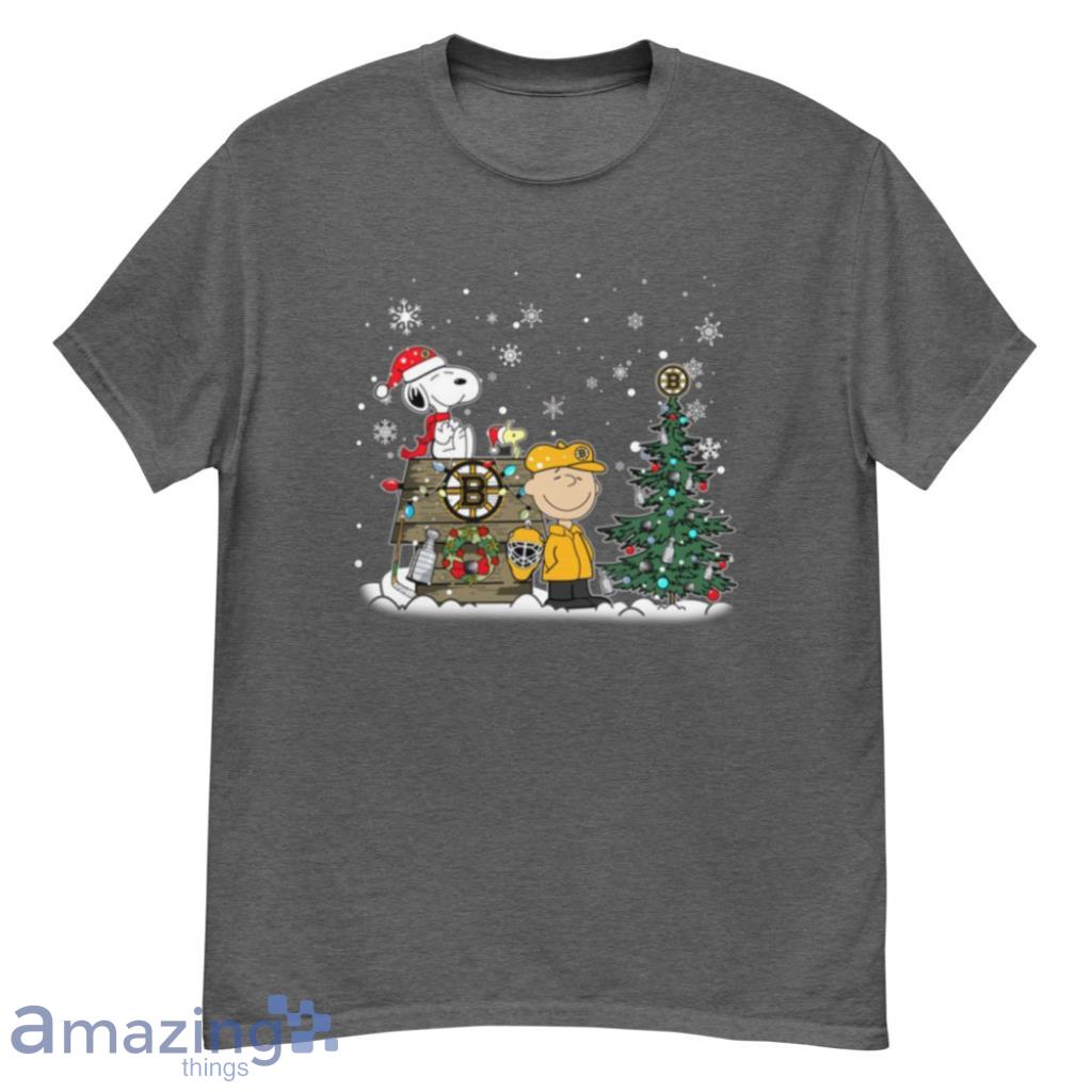 NHL Boston Bruins Snoopy Charlie Brown Woodstock Christmas Stanley Cup  Hockey T Shirt Christmas Gift